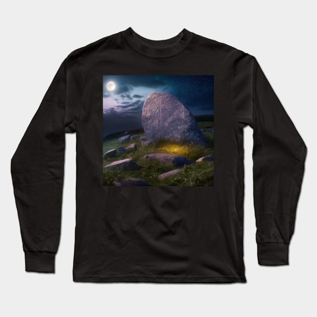Rune Stones Series Long Sleeve T-Shirt by VISIONARTIST